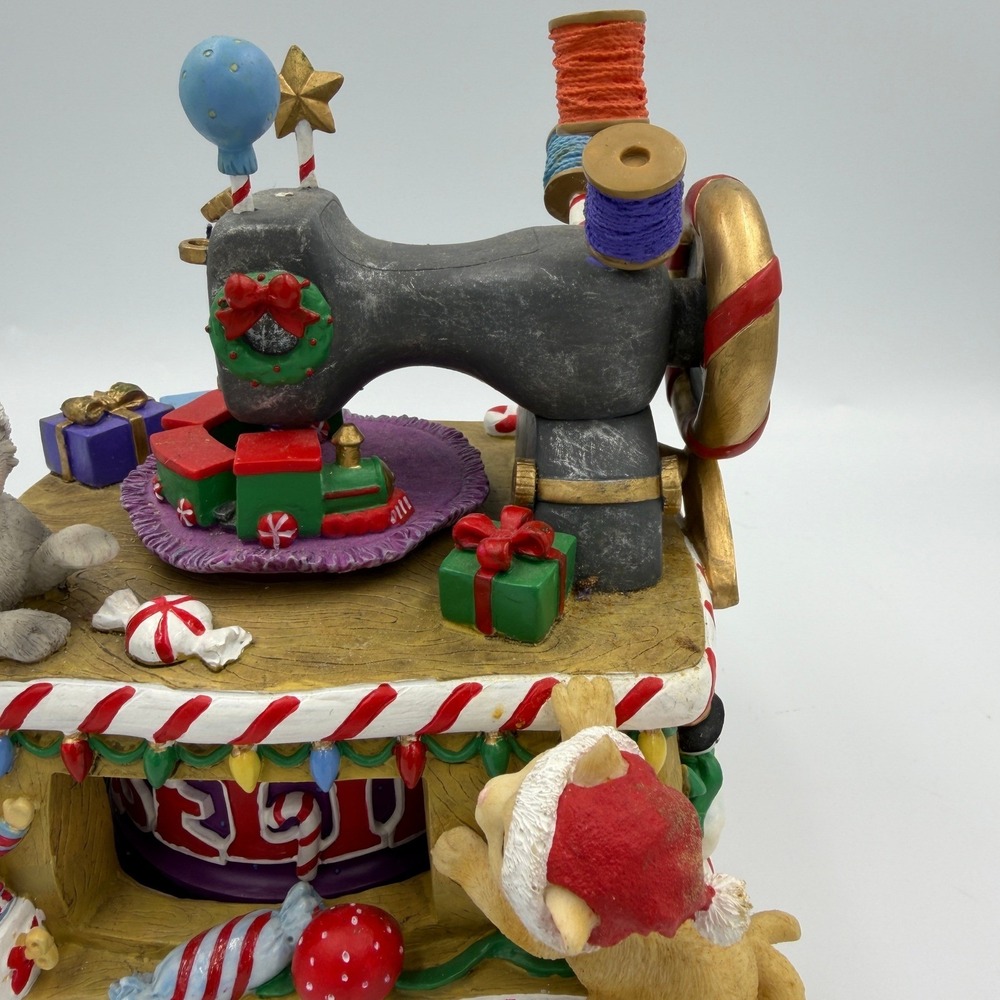 Sanrio Christmas Sewing Machine Music Box Cat Dog Holiday Decoration Collectible - Picture 9 of 11
